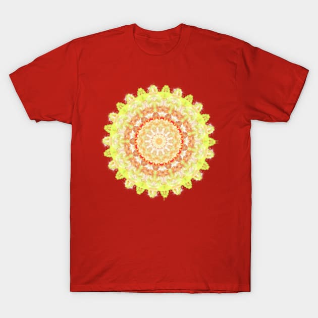 Sun Fire Mandala T-Shirt by InspiraImage